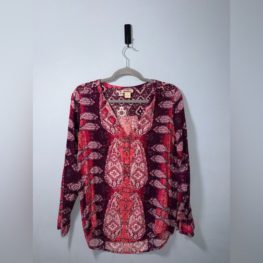 Lucky Brand women's paisley popover tunic size small EUC